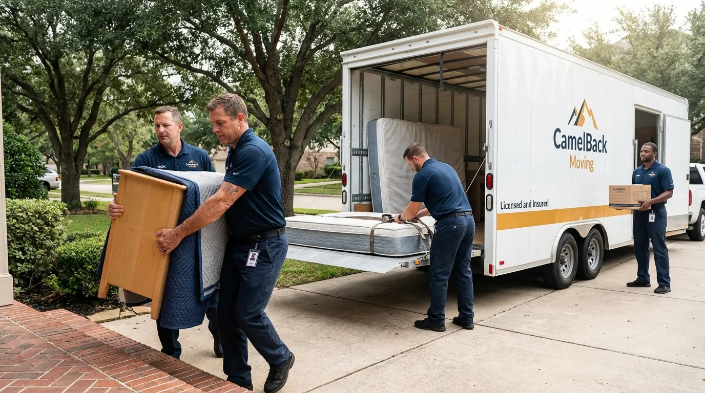 Crew loading residential truck for cross-state move from Scottsville, KY