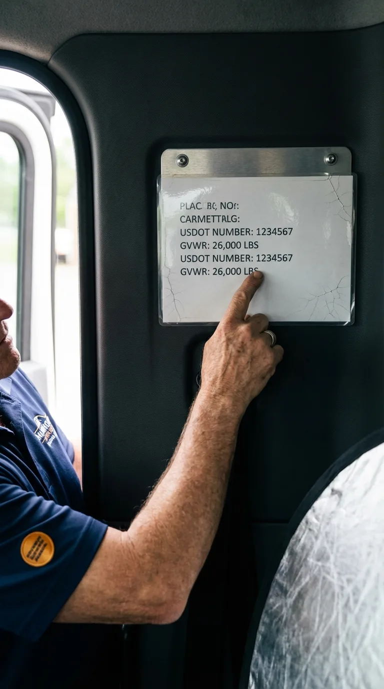 USDOT licensing placard verification in Scottsville